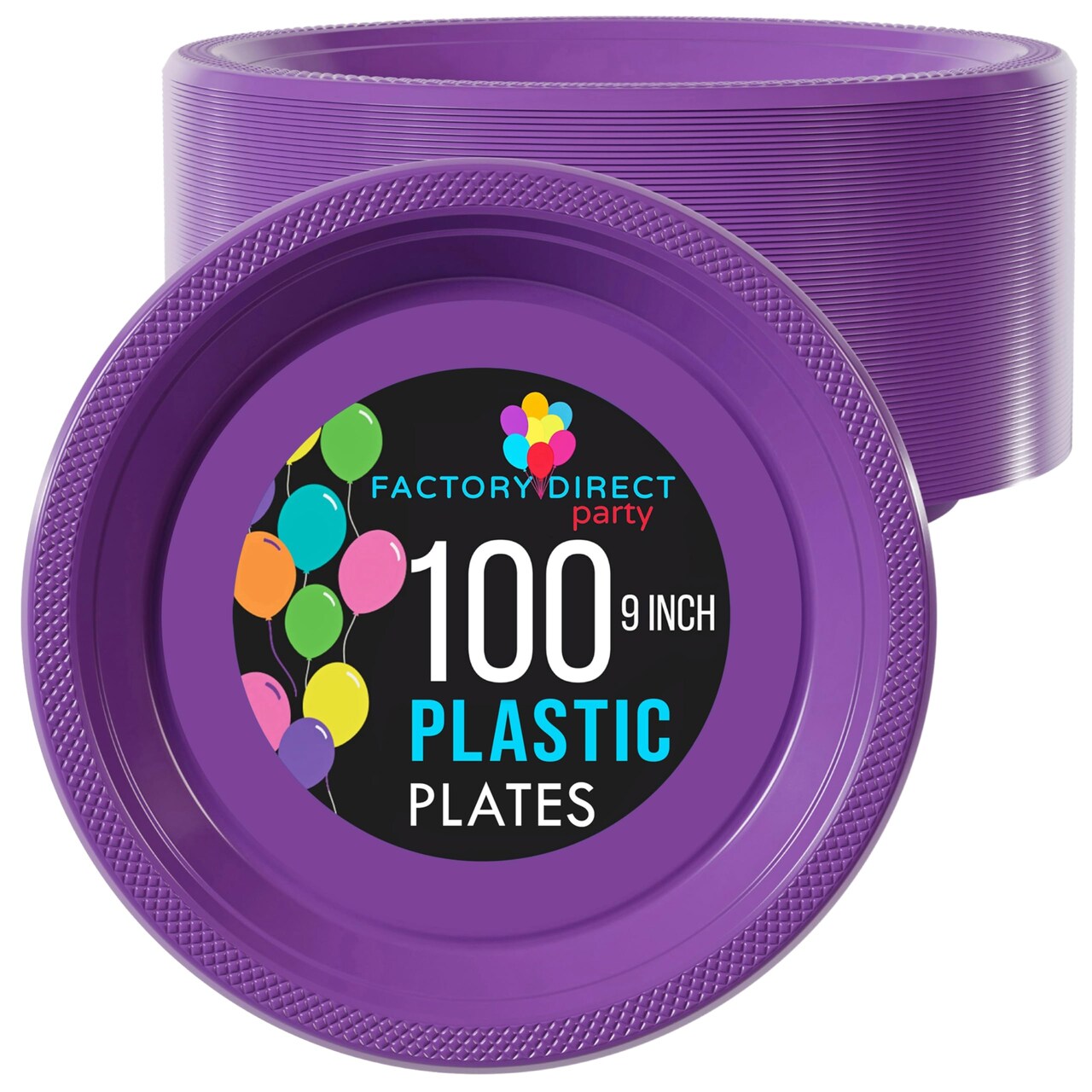 Party Solids Plastic Plates For Party Disposable Plates Heavy Duty Supplies 100 Pcs Plastic Dinnerware Sets Heavy Duty 350 GSM Disposable Dinnerware Set by Exquisite